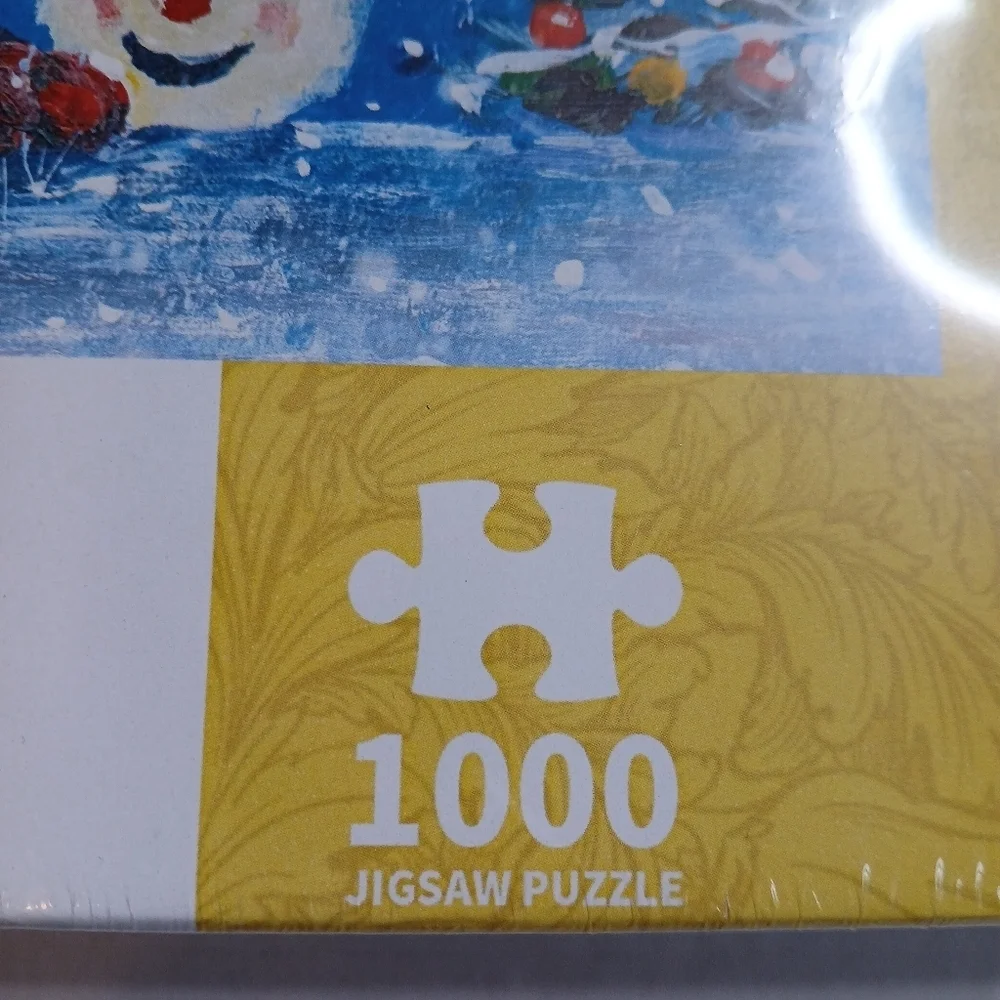 Teka Wood Puzzle Brand Snowman Jigsaw Puzzle 1000 Pieces Christmas Unsealed